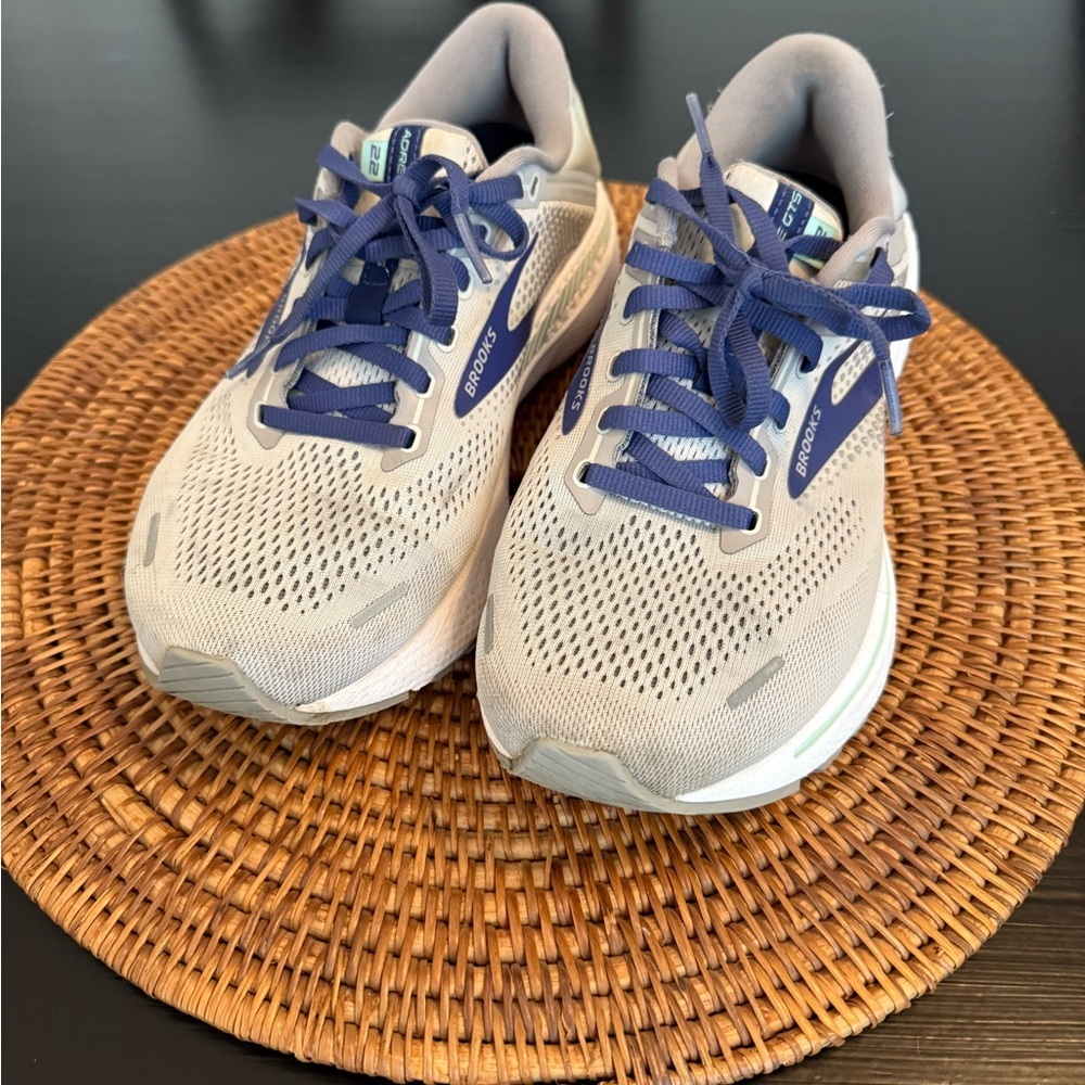 Brooks Athletic Shoes in Gray and Blue extra wide size‎ 8.5